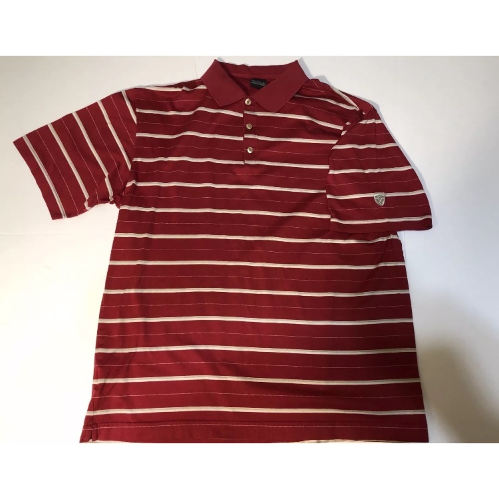 Vintage Nike Golf Striped Red Polo Size L